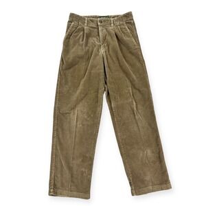 Eddie Bauer Pants Men's 30 Brown Pleated Straight Leg Corduroy Outdoor Outfitter